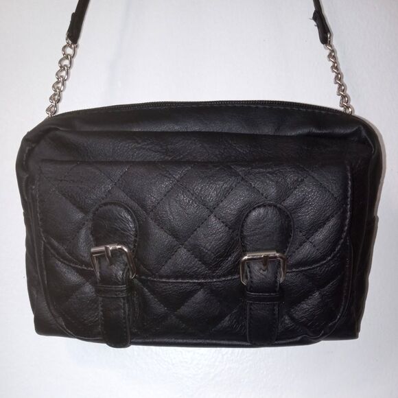 Candies Y2K Black Quilted Small Crossbody Handbag Purse - Picture 1 of 4